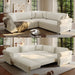 L-Shaped Sofa Couch With Pull-Out Bed Home Essentials