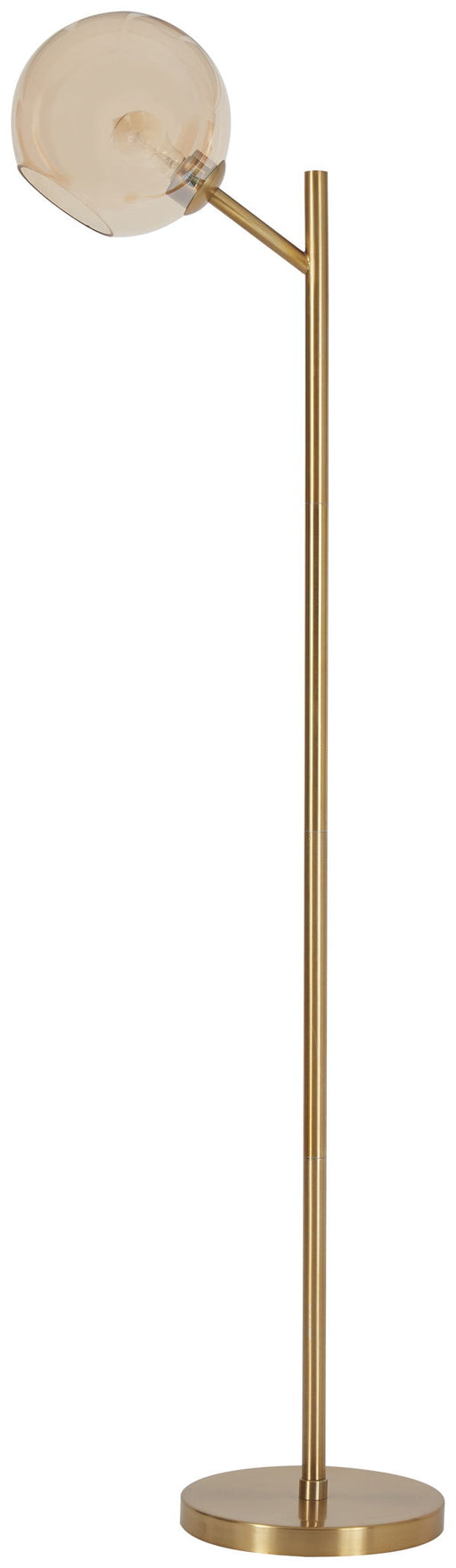 Abanson - Metal Floor Lamp  - Amber / Gold Finish Signature Design by Ashley®
