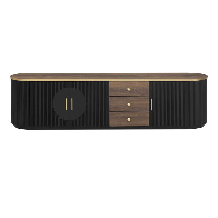 Minimalist TV Stand With 3 Drawers And 1 Shelf Hearth and Haven