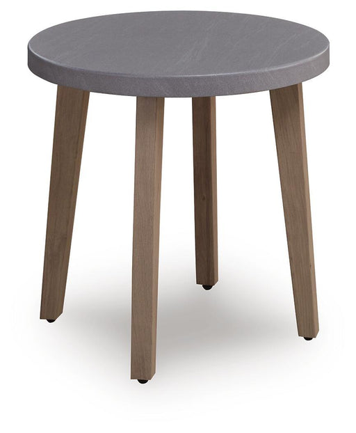 Harmony Headlands - Round End Table - Natural / Gray Signature Design by Ashley®