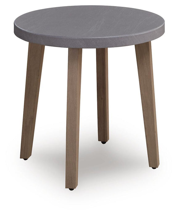Harmony Headlands - Round End Table - Natural / Gray Signature Design by Ashley®