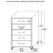 Malcolm - 5 Drawer Bedroom Chest - Black Furniture Max