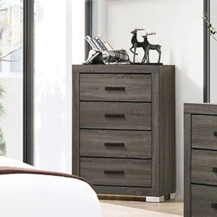 1 Piece Chest Bar Handle Bedroom Furniture With Texture And Clean Lines - Gray Home Essentials