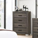 1 Piece Chest Bar Handle Bedroom Furniture With Texture And Clean Lines - Gray Home Essentials