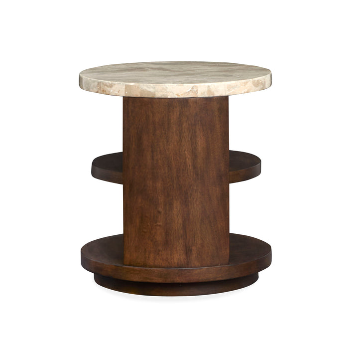 McPherson - Round End Table - Burnt Umber Magnussen Furniture