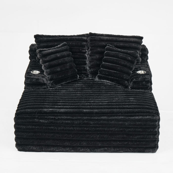 Oversized Chaise Lounge Chair Indoor With Pillows For Living Room Hearth and Haven