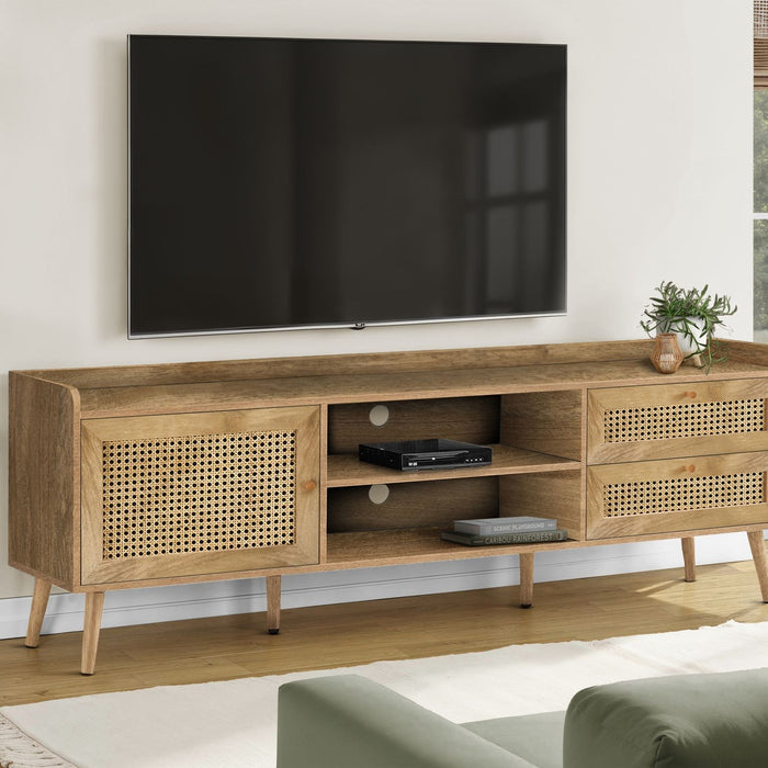 TV Stand, Console, Media Entertainment Center, Storage Cabinet, Transitional 8th Street