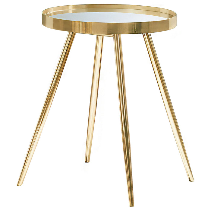 Lymon - Round Top End Table - Gold Furniture Max