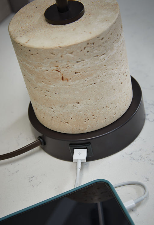 Vinmour - Metal Desk Lamp - Brown / Beige Signature Design by Ashley®