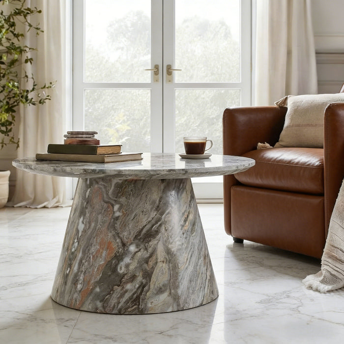 Circular Coffee Table With Adjustable Feet Home Essentials