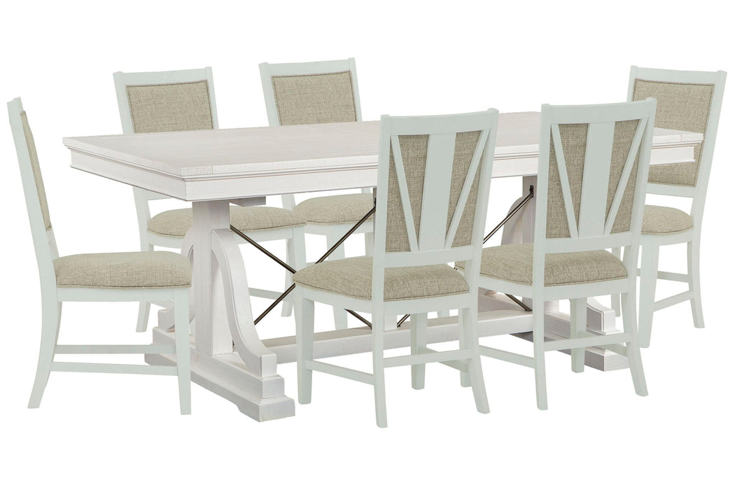 Heron Cove - Extendable Trestle Dining Table Set Magnussen Furniture