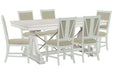 Heron Cove - Extendable Trestle Dining Table Set Magnussen Furniture