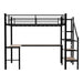 Loft Bed & L-Shaped Desk, Large Storage Space Home Essentials