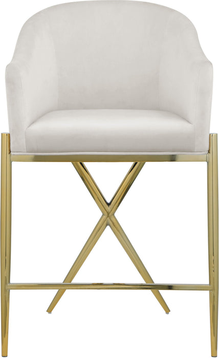Xavier - Counter Stool with Gold Legs Meridian Furniture