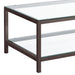 Natasha - 1 Shelf Coffee Table - Nickel Furniture Max