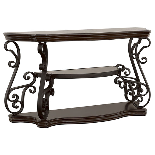 Gretta - Merlot 2 Shelf Sofa Console Table - Brown Furniture Max
