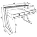 Serrano - 2 Drawer Writing Desk With Polished And Tempered Glass Hutch - Glossy White Furniture Max