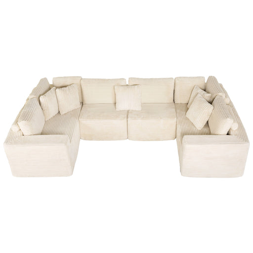 Modular U Shaped Sectional Sofa With Reversible Design Home Essentials