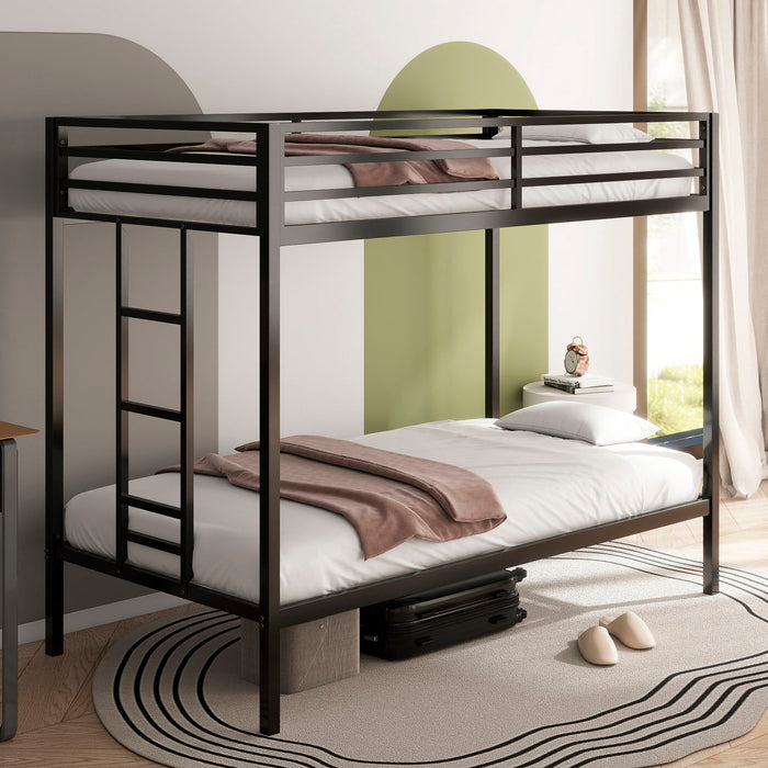 Adam - Twin Over Twin Bunk Bed - Black House & Home Furniture