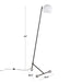 Eileen - Contemporary Floor Lamp - Nickel / White Lumi Source