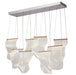 Michael Amini Lighting - Sheer Waves 8-Light Modern LED Chandelier - Rose Gold Michael Amini