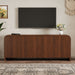 Curved Edge TV Stand With Large Cabinets Hearth and Haven