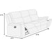 1 Piece Manual Motion Sofa Console Loveseat With Plush Back Cushion And Hidden Cup Holder - Auburn Home Essentials