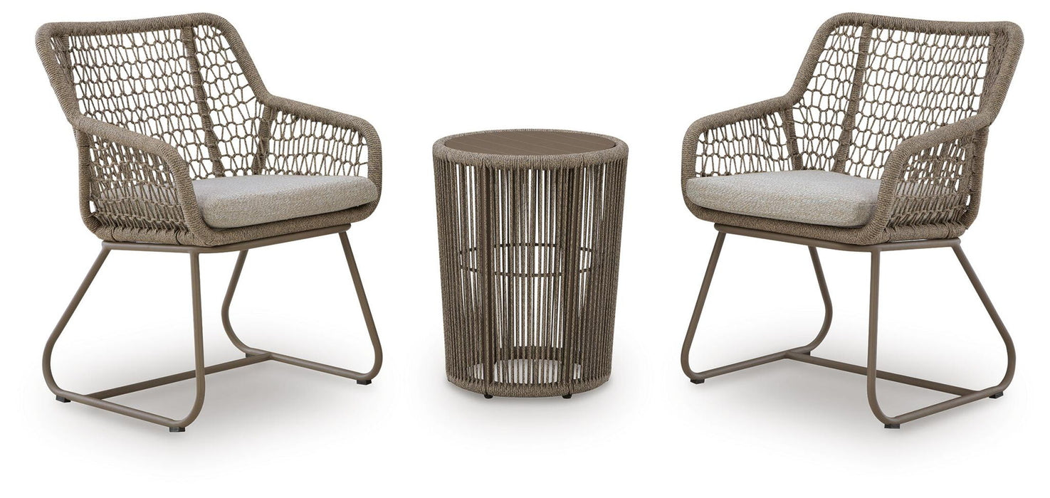 Majors Beach - Outdoor Table And 2 Chairs (Set of 3) - Beige Signature Design by Ashley®