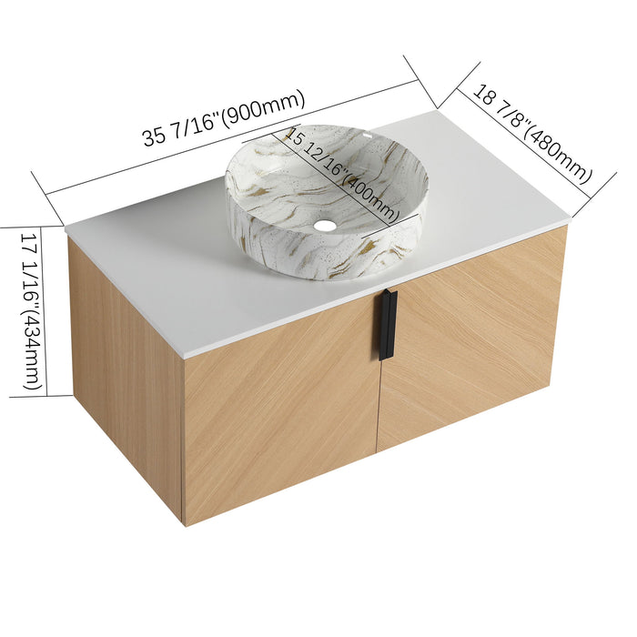 Wall Mounted Bathroom Vanity & Art Sink Home Essentials