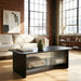 Rectangular Coffee Table With Sliding Door Storage Center Home Essentials