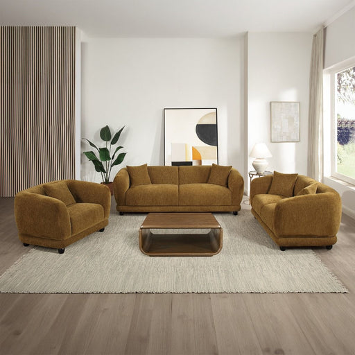 Lennox - Loveseat With 2 Pillows - Brown Chenille ACME