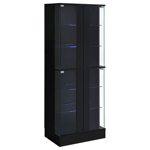 Gilbert - 4 Door LED Curio Display Cabinet Furniture Max