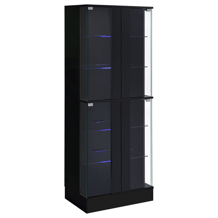 Gilbert - 4 Door LED Curio Display Cabinet Furniture Max