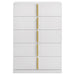 Lauryn - 5 Drawer Bedroom Chest - Gloss White Furniture Max