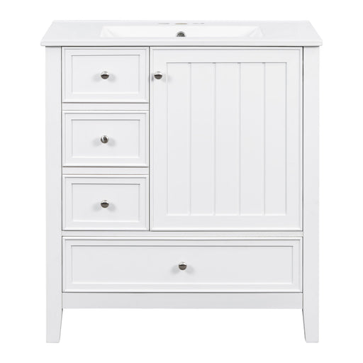 Modern Bathroom Vanity With Sink, 1 Cabinet & 3 Drawers Hearth and Haven