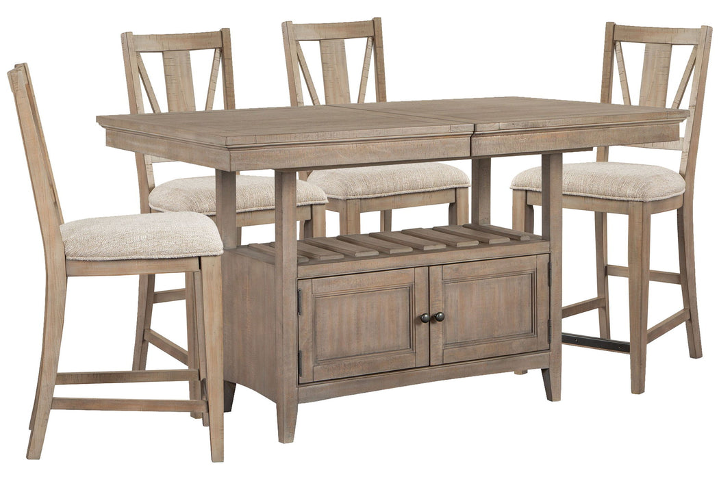 Paxton Place - Extendable Counter Height Dining Table Set Magnussen Furniture