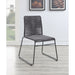 Jerome - Stackable Side Chair (Set of 2) - Charcoal Furniture Max