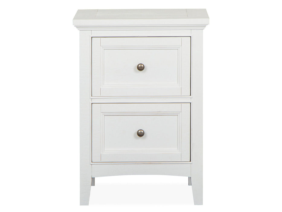 Heron Cove - Small Drawer Nightstand - Chalk White And Dovetail Gray Magnussen Furniture