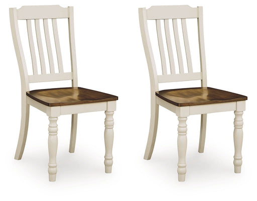 Wirloni - Dining Room Side Chair (Set of 2) - Antique White / Brown Signature Design by Ashley®