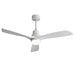 52" Blade Ceiling Fan With Remote Controlled LED Light And Quiet DC Motor - White Daily Nest