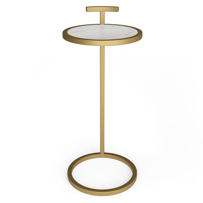 Brook - C Side Table - White / Gold Simpli-Home