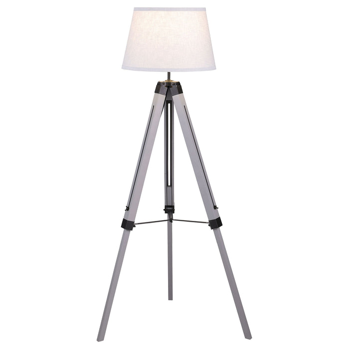 Hannah - Floor Lamp With Tripod Base - Gray Furniture Max