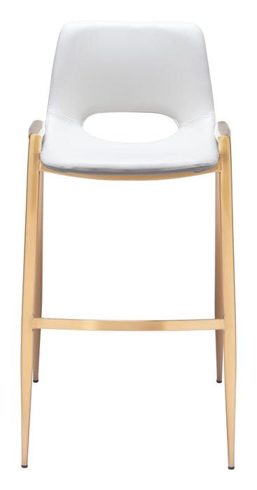 Desi - Barstool Chair With Gold Base (Set of 2) Zuo Modern