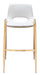 Desi - Barstool Chair With Gold Base (Set of 2) Zuo Modern
