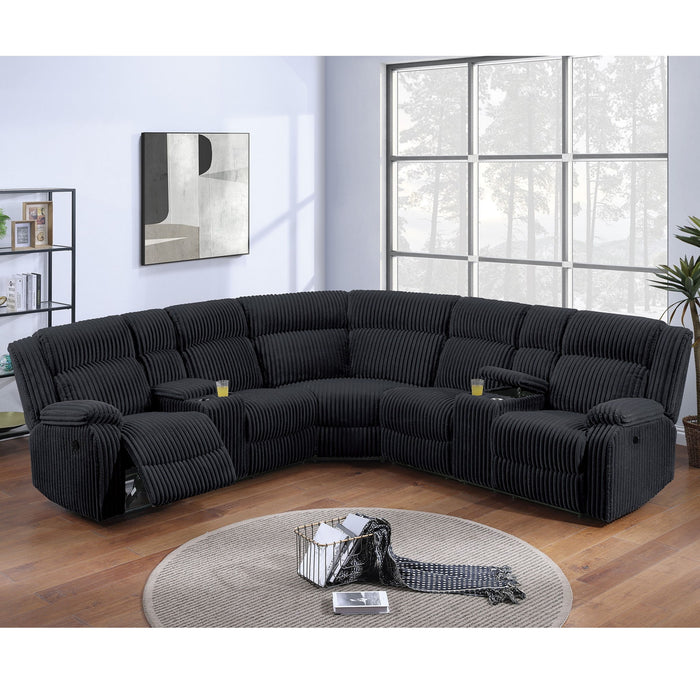 Power Motion Sectional LAF / RAF Loveseat With Console Cup Holders Home Essentials