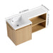 L-Shaped Wall Mounte Floating Bathroom Vanity With Integrated Sink Home Essentials