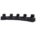 9 Piece Home Theater Seating Set With Recliners And Wedge Consoles - Black Furniture Max