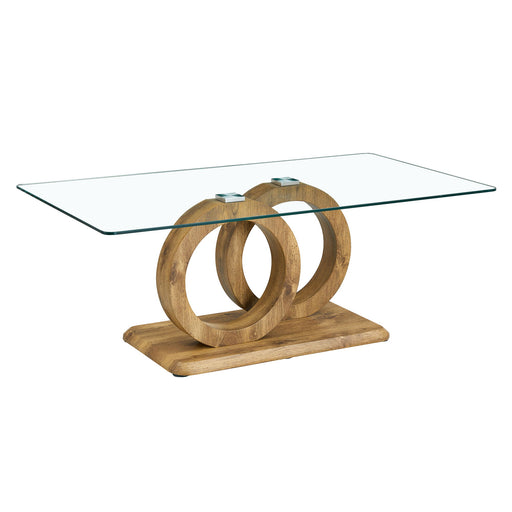 Contemporary Style Glass Top Coffee Table Home Essentials