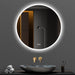 Round LED Bathroom Mirror With Adjustable Lights, Anti Fog & Dimmable For Home Decor - Silver Daily Nest