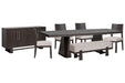 Tauren - 7 Piece Extendable Double Pedestal Dining Table Set Magnussen Furniture